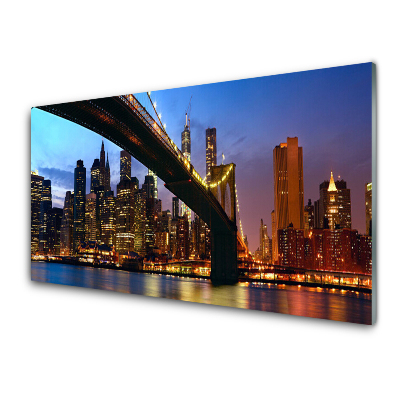 Obraz na Szkle Most Miasto Woda