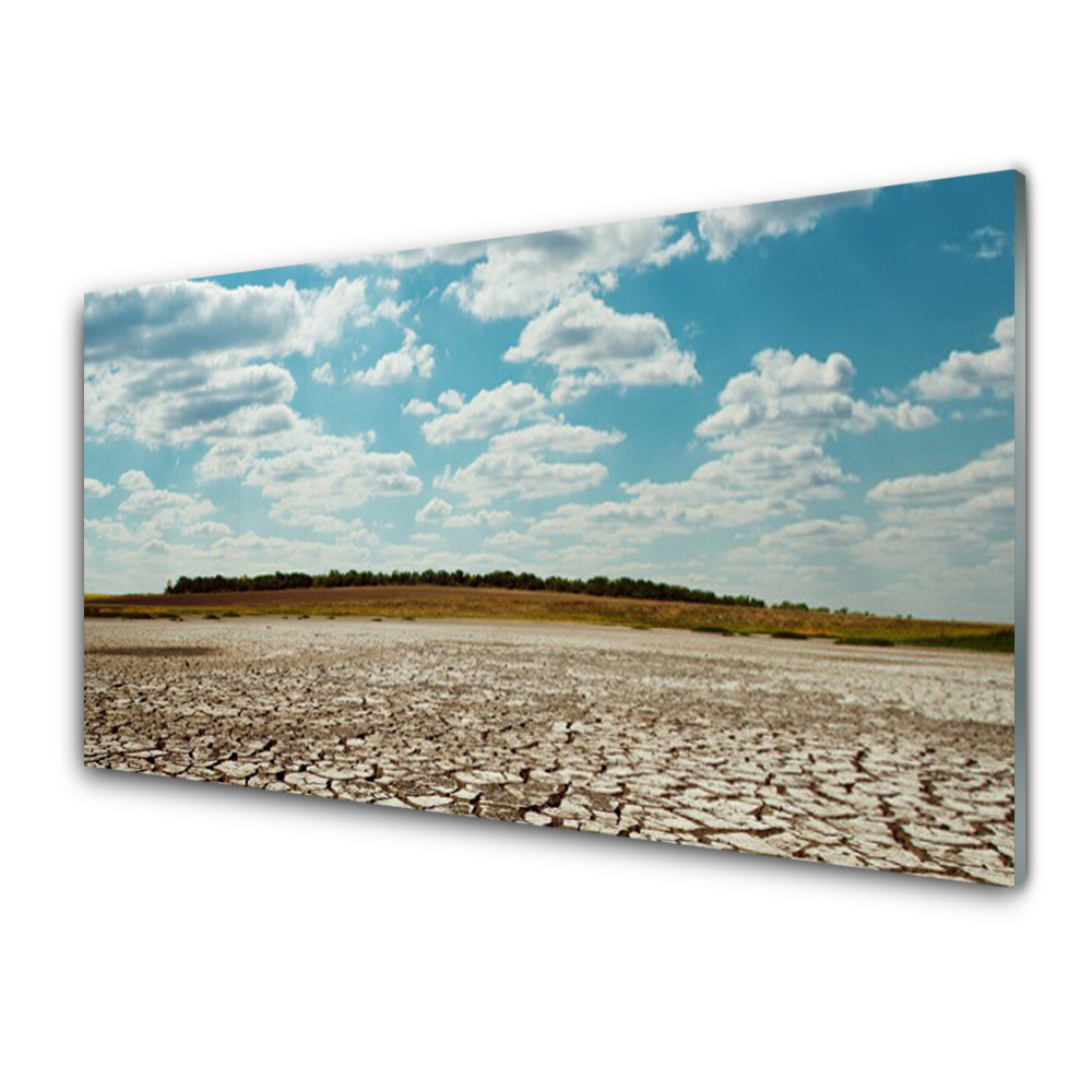 Obraz na Szkle Wysuszona Rzeka Panorama
