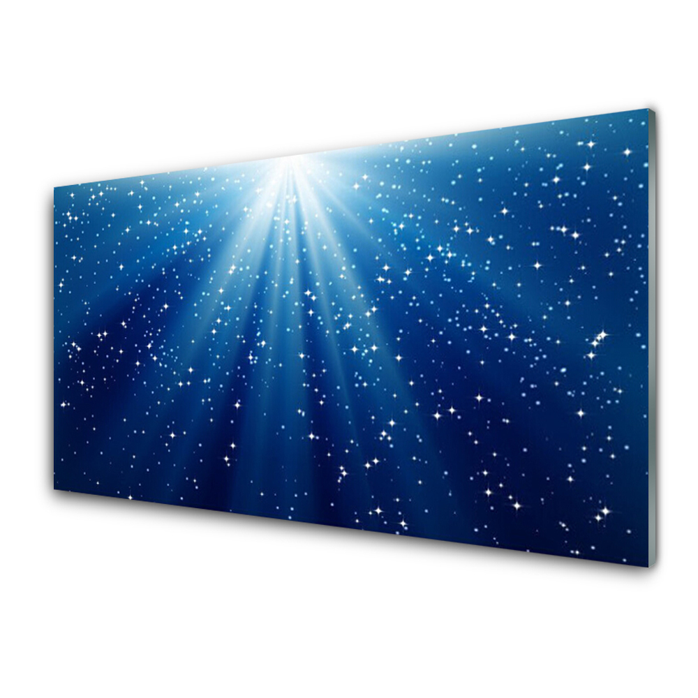 Obraz na Szkle Promienie Światła i gwiazdy Grafika