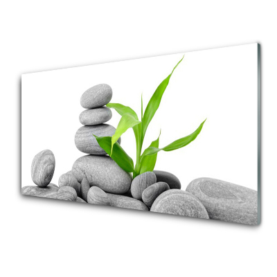 Obraz na Szkle Wieża z kamieni i Liście