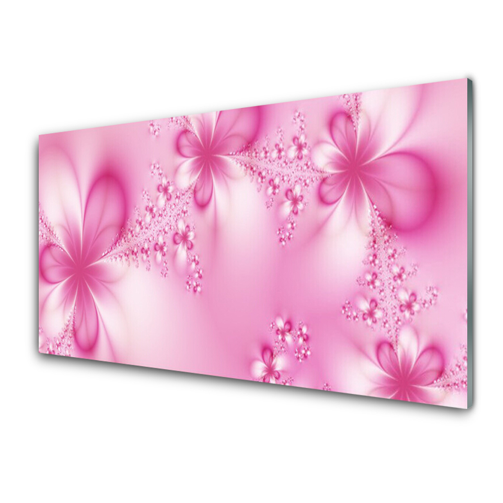 Obraz Szklany Abstrakcja z Różowych kwiatów