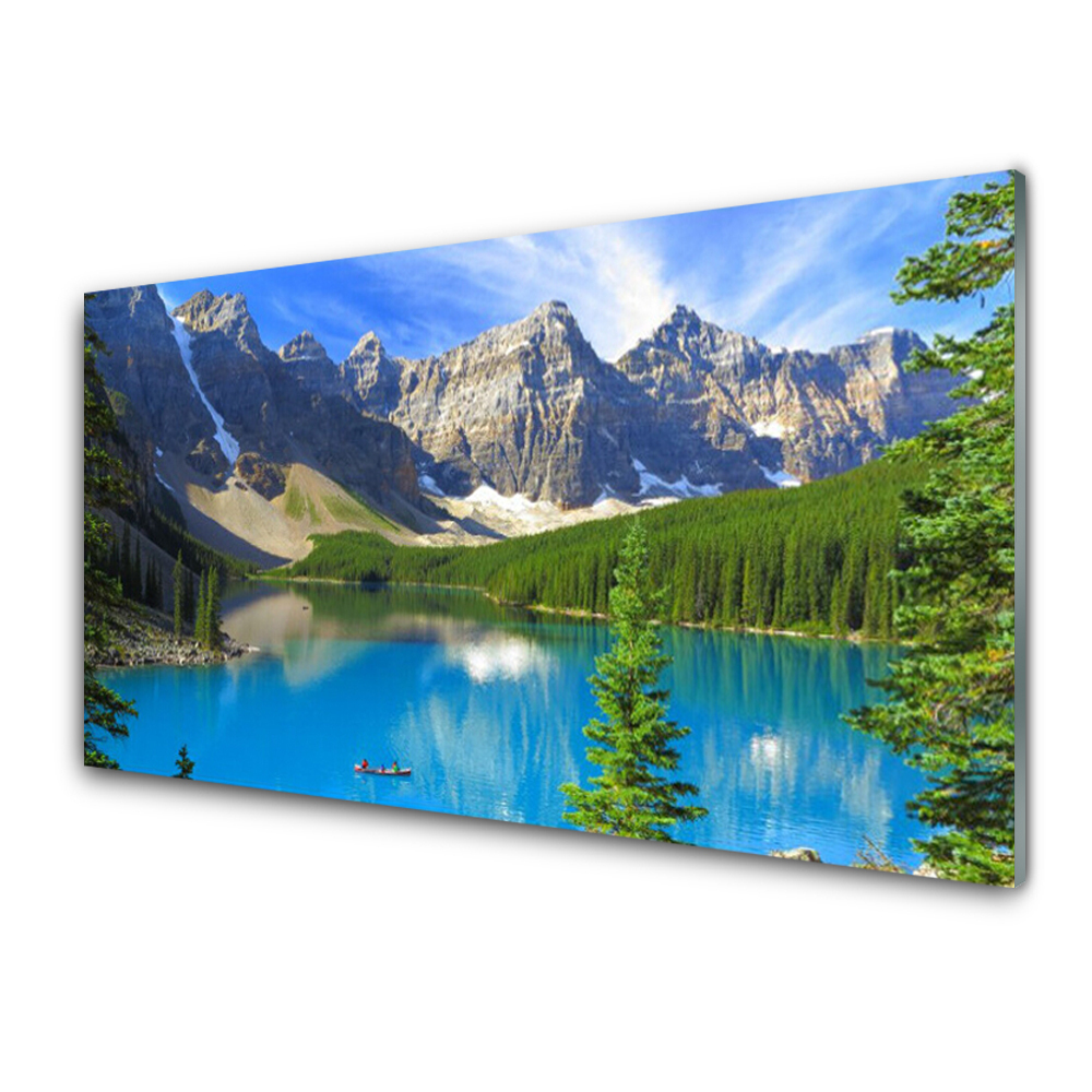Obraz Szklany Jezioro otoczone górami