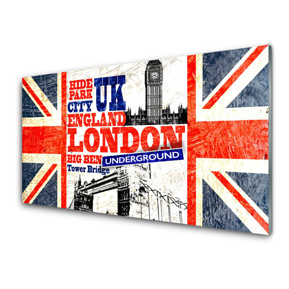 Obraz Szklany Flaga Anglii Londyn
