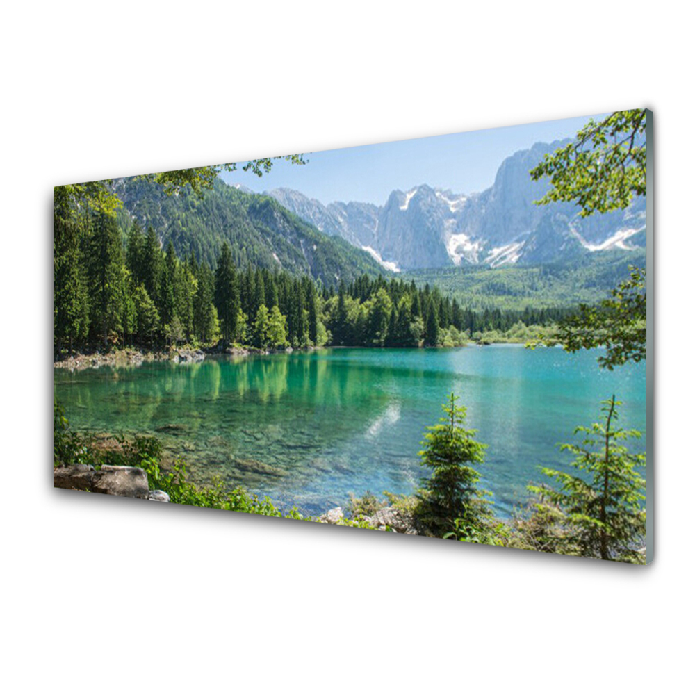 Obraz Szklany Góry i piękne jezioro