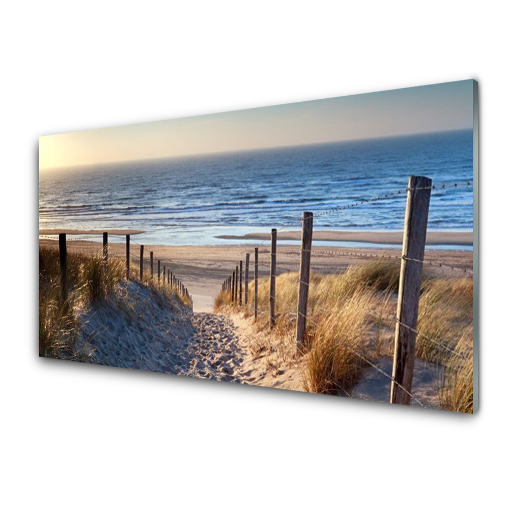 Obraz Szklany Ścieżka na białej plaży