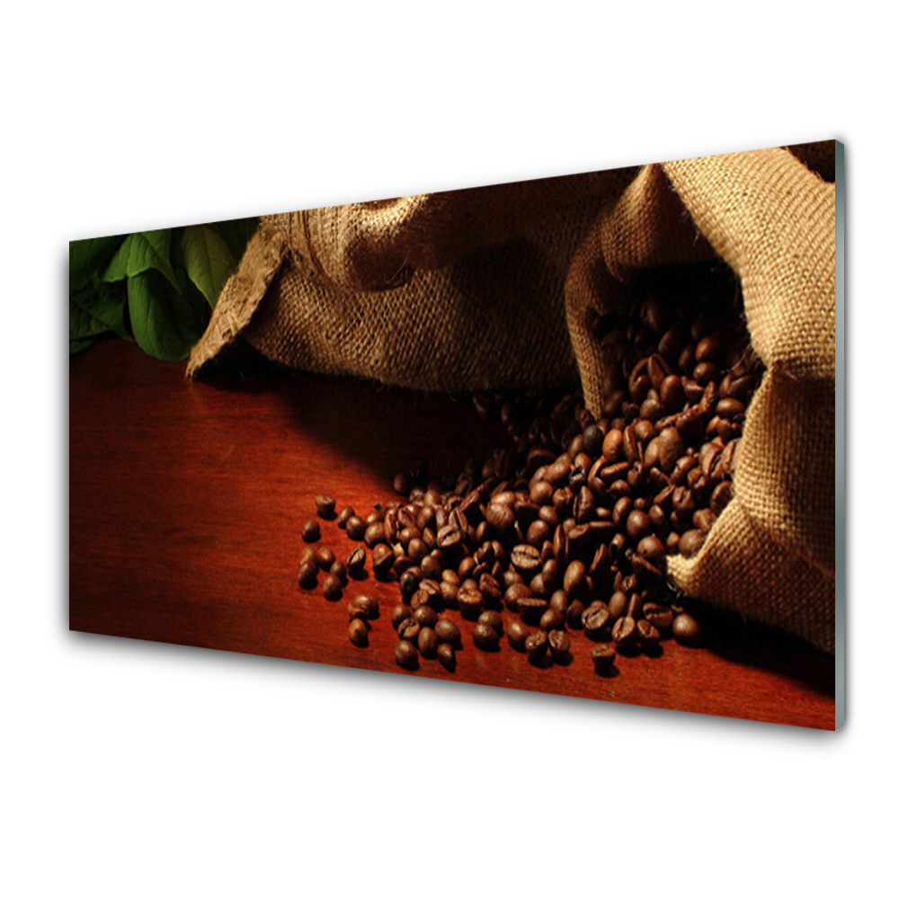 Obraz Szklany Worek z ziarnami kawy