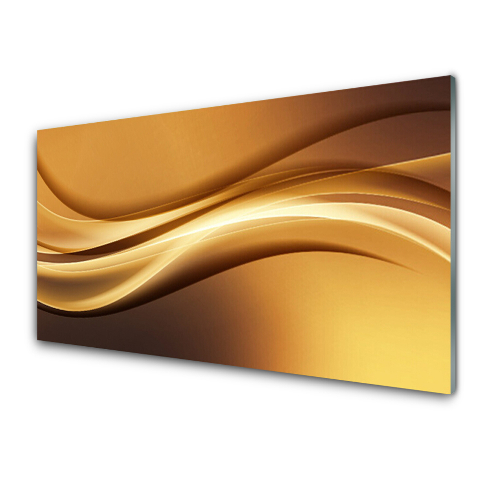 Obraz Szklany Abstrakcja złota fala