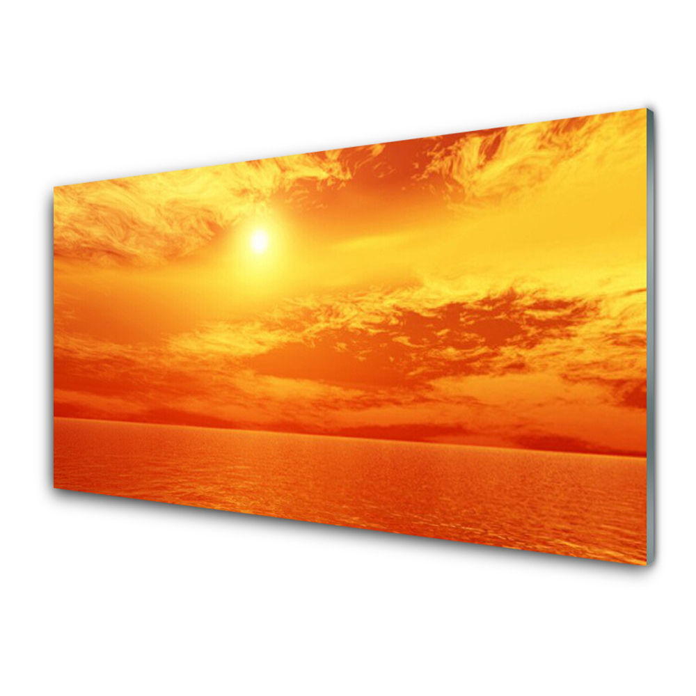 Obraz Szklany Pomarańczowy pejzaż morza