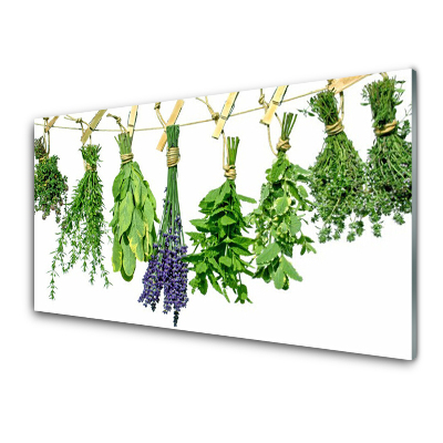 Obraz Szklany Wiszące pęki ziół