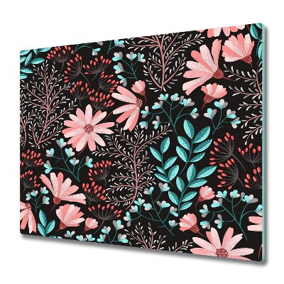 Deska kuchenna Narysowane kwiaty