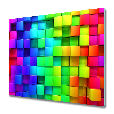 Deska kuchenna Tęczowe sześciany