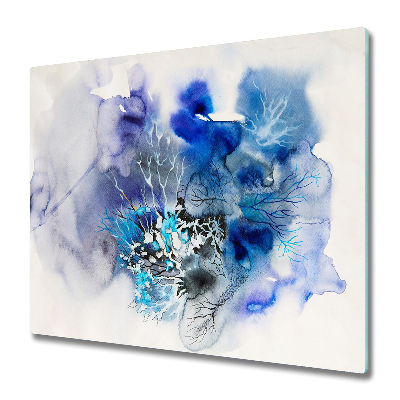 Deska kuchenna Akwarelowe niebieskie plamy