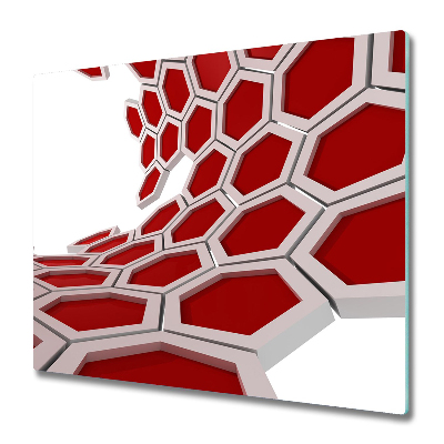 Deska kuchenna Czerwone heksagony