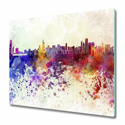 Deska kuchenna Tęczowa panorama Chicago