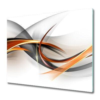 Deska do krojenia Pomarańczowo szara Abstrakcja