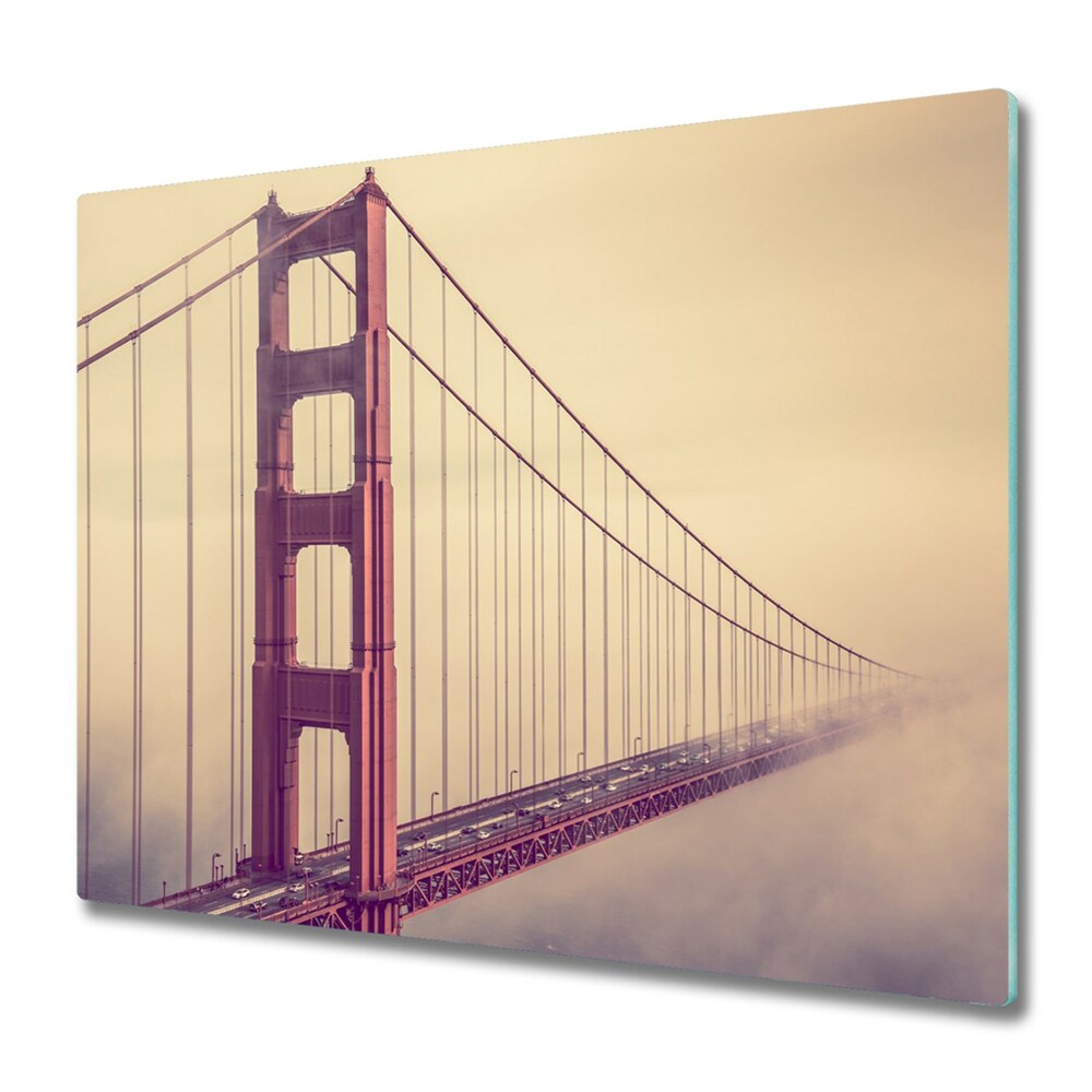 Deska do krojenia Most San Francisco we mgle