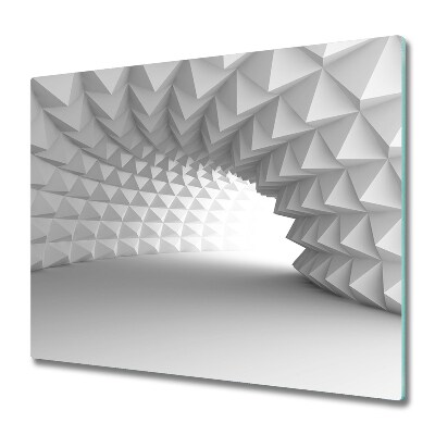 Deska do krojenia Abstrakcja biały tunel trójkąty