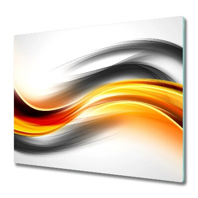 Deska do krojenia Abstrakcja szaro pomarańczowa