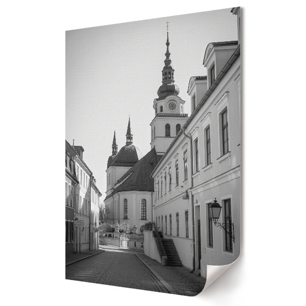 Nowoczesny plakat dekoracyjny Urok starego miasta w monochromie