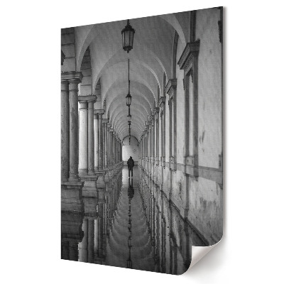 Plakat na materiale polycanvas Samotna wędrówka w monochromatycznym świecie