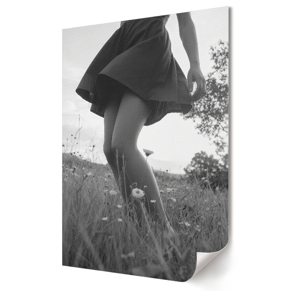 Plakat na materiale polycanvas Elegancja w ruchu na łące