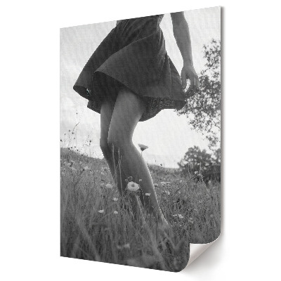 Plakat na materiale polycanvas Elegancja w ruchu na łące