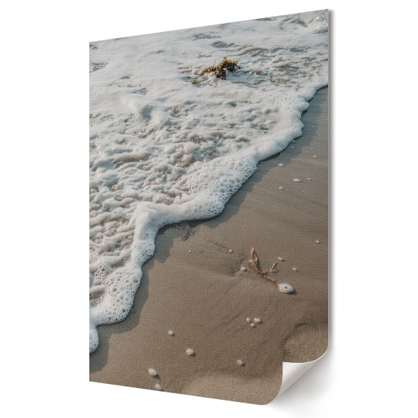 Nowoczesny plakat dekoracyjny Spokojne fale na piaszczystej plaży