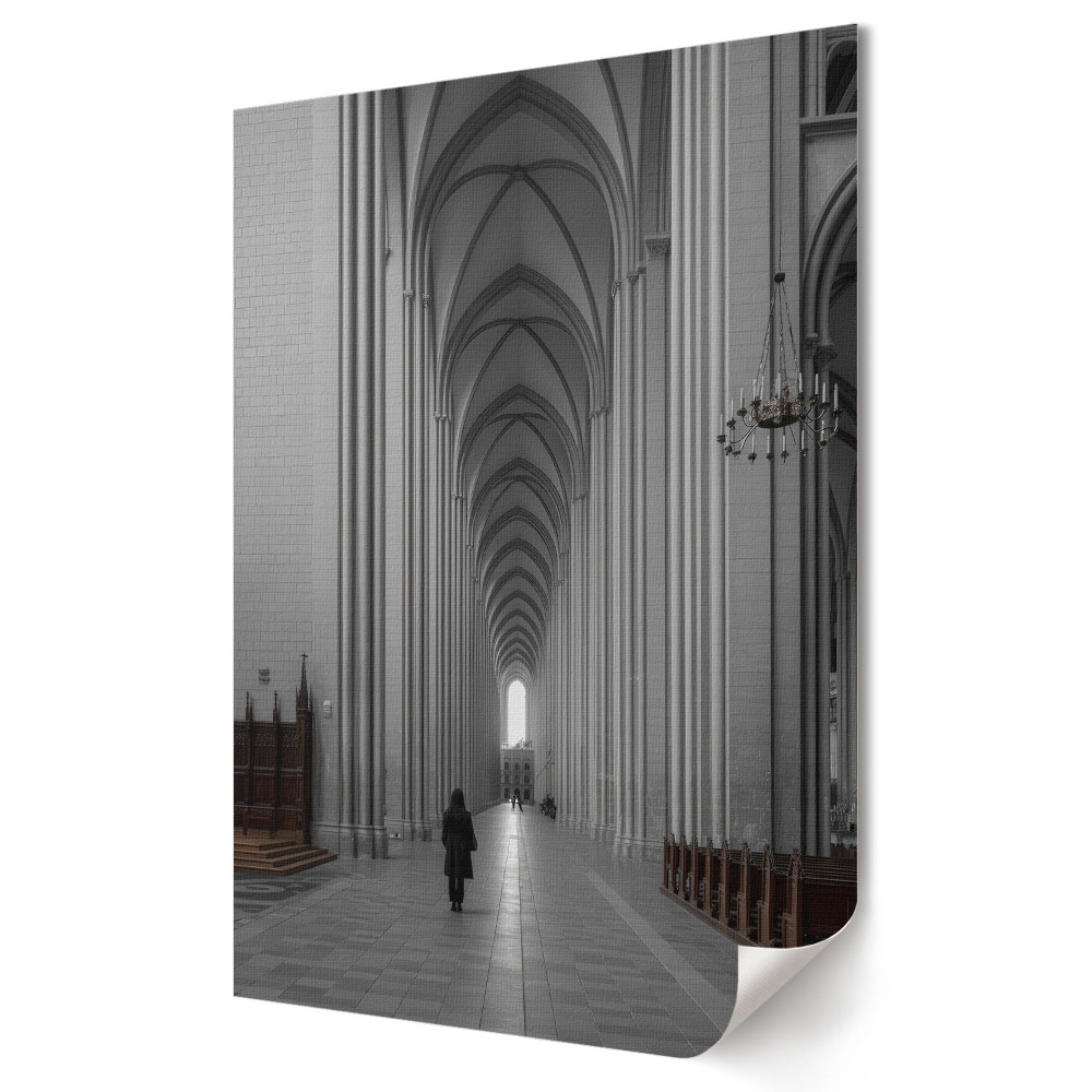 Plakat na materiale polycanvas Spokój w czarno-białej architekturze