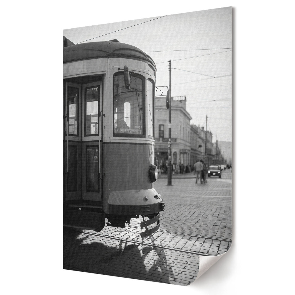 Stylowy plakat na ścianę Zabytkowy tramwaj na Starym Mieście