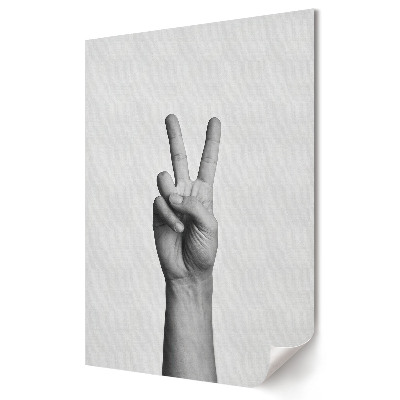 Nowoczesny plakat dekoracyjny Symbol Pokoju Gest Wiktorii