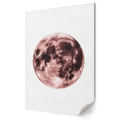 Plakat na materiale polycanvas Różowa Księżycowa Magia Nocy