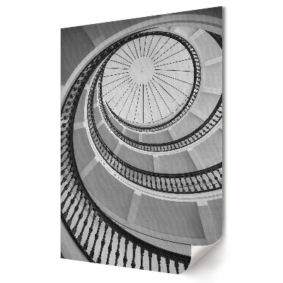 Plakat na materiale polycanvas Elegancka spirala w stylu monochromatycznym