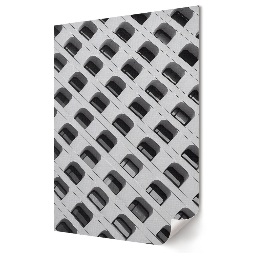 Plakat na materiale polycanvas Geometryczne piękno architektury w monochromie