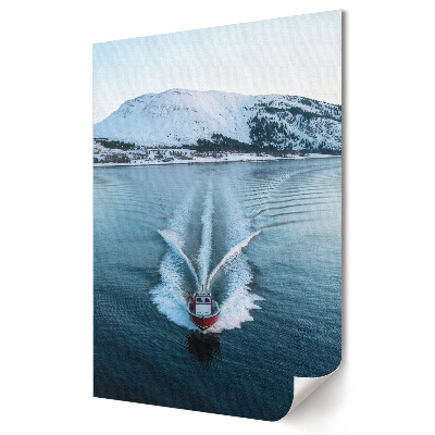 Plakat na materiale polycanvas Spokój wody i górski krajobraz