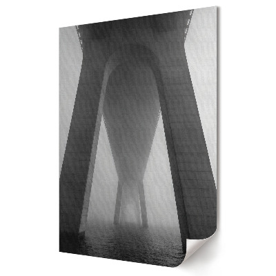 Plakat na materiale polycanvas Misty Bridge Shadows and Silence
