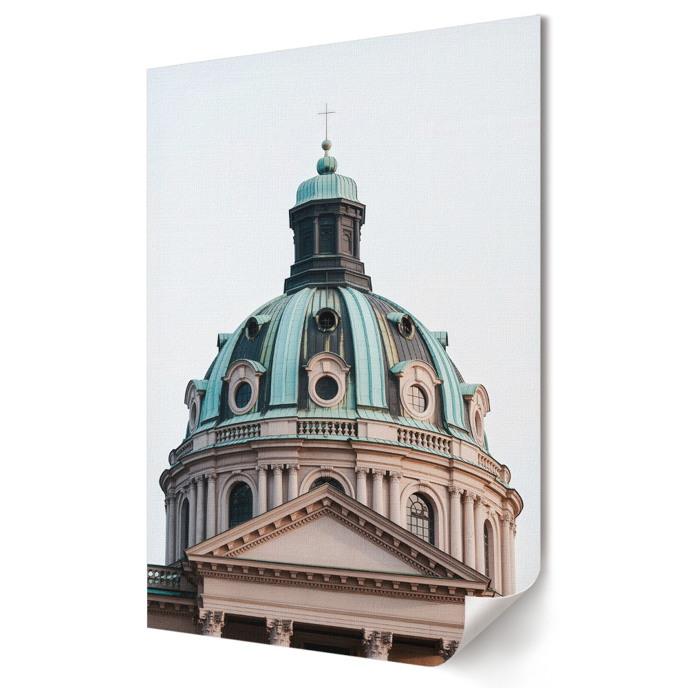 Nowoczesny plakat dekoracyjny Zielona Kopuła Architektura w detalu