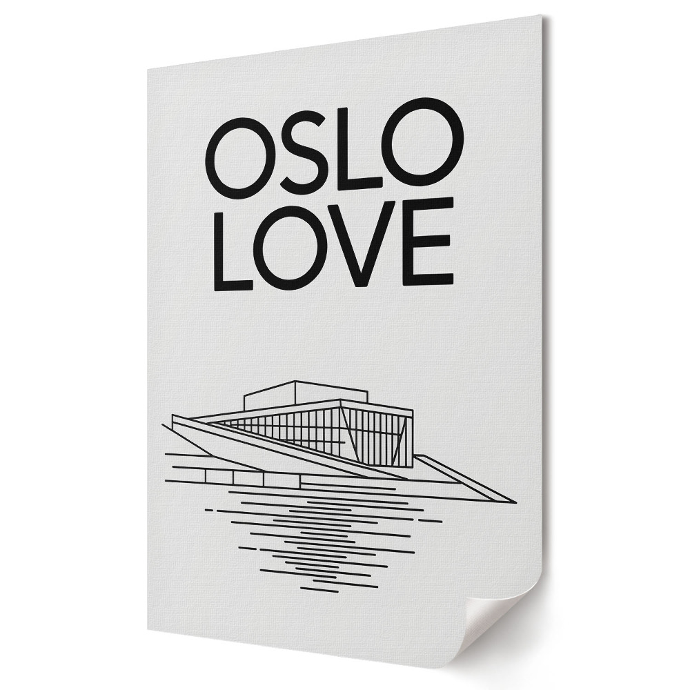 Plakat na materiale polycanvas Oslo Miłość w Nowoczesnej Architekturze