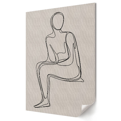 Stylowy plakat na ścianę Minimalistyczna postać w linii