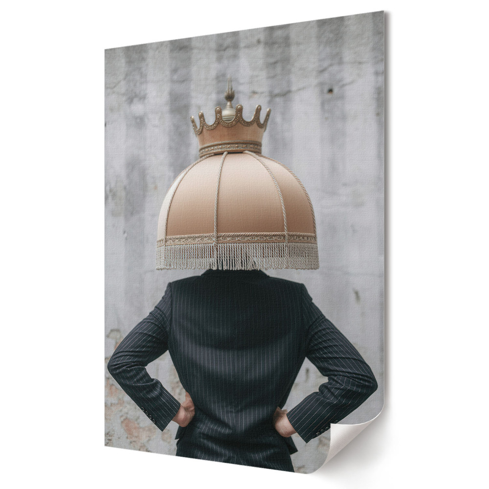 Stylowy plakat na ścianę Lampowa Korona Styl i Absurd