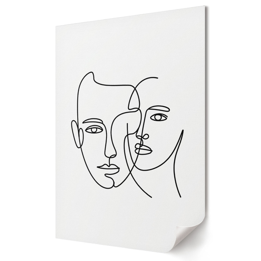 Plakat na materiale polycanvas Minimalistyczne oblicza miłości i tożsamości