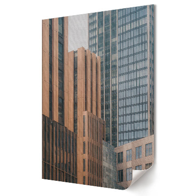 Nowoczesny plakat dekoracyjny przedstawiający architekturę w miejskim krajobrazie