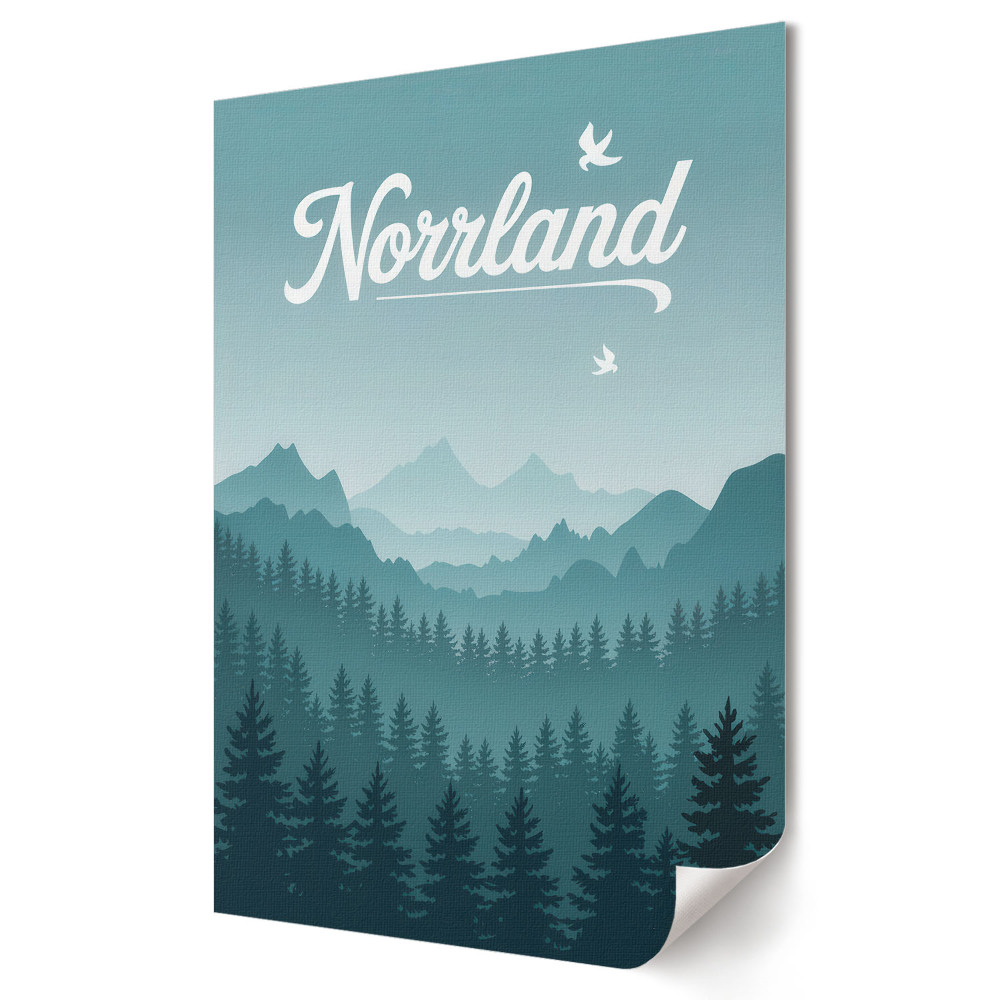 Grafika ścienna na płótnie Magia górskich krajobrazów Norrlandu