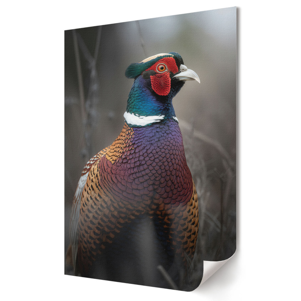 Plakat na materiale polycanvas Kolorowy bażant w naturalnym środowisku