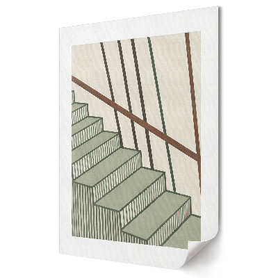 Plakat na materiale polycanvas Stylowe schody w minimalistycznym designie