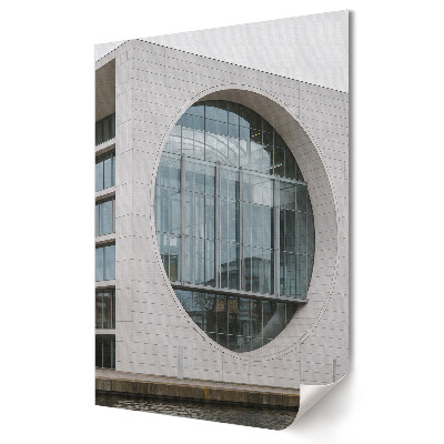 Stylowy plakat na ścianę z motywem nowoczesnej architektury z okrągłym detalem
