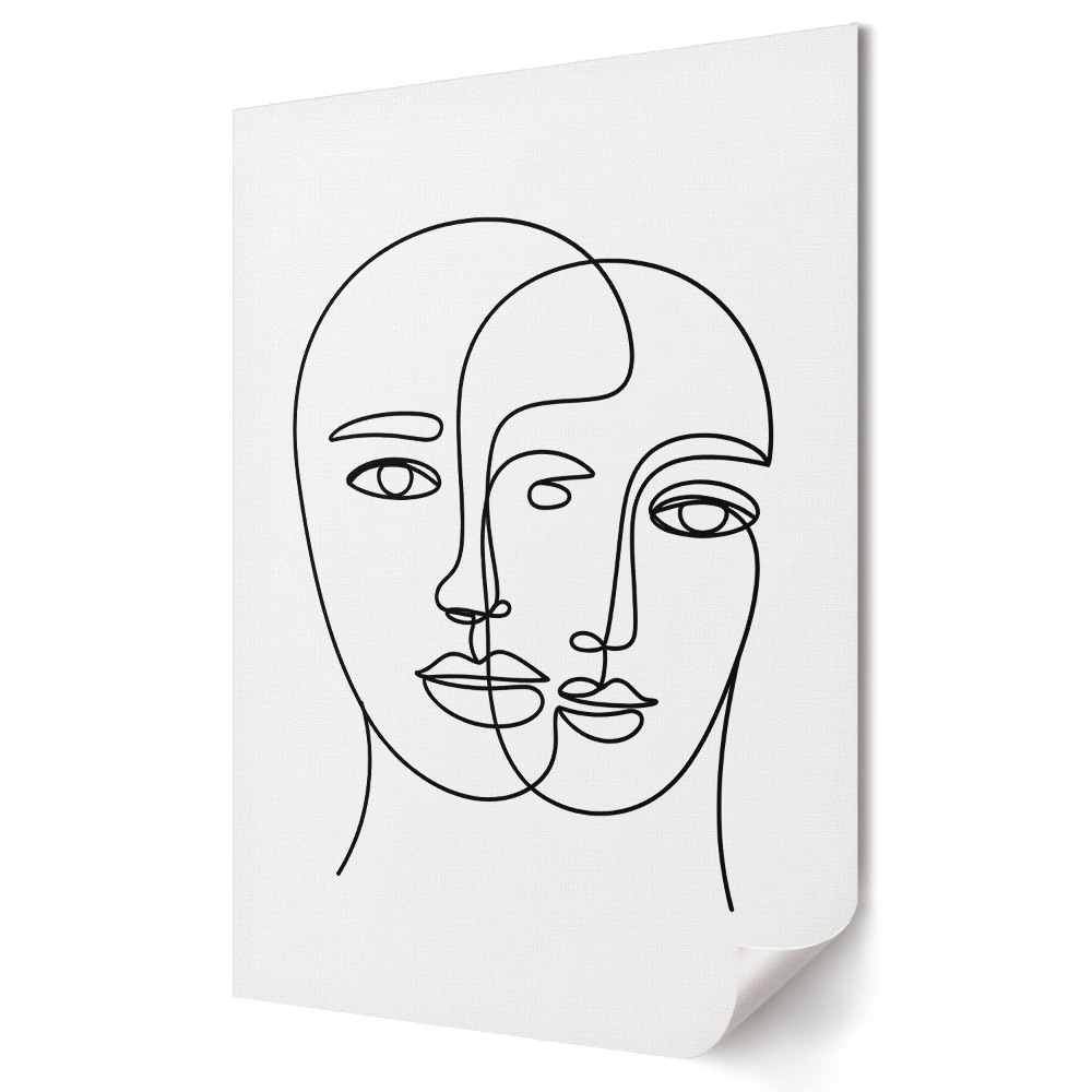 Plakat na materiale polycanvas Podwójne oblicza emocji w linii