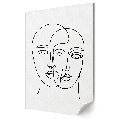 Plakat na materiale polycanvas Podwójne oblicza emocji w linii