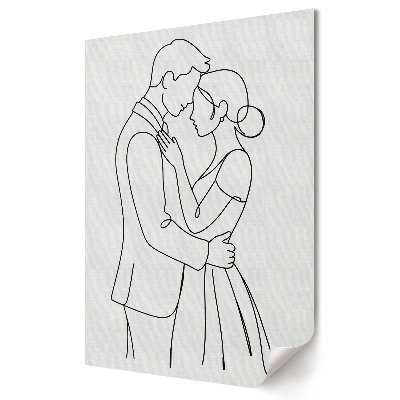 Plakat na materiale polycanvas Miłość w prostocie linii