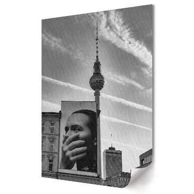 Stylowy czarno-biały plakat na ścianę z motywem Berlina