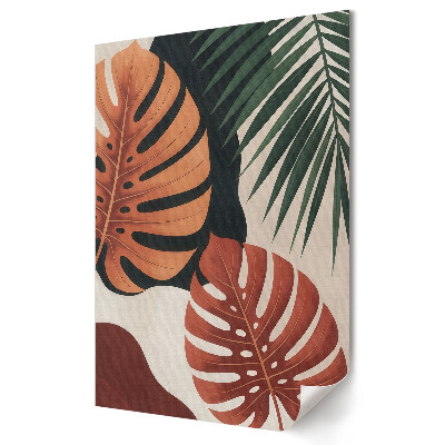 Plakat na materiale polycanvas Tropikalne liście w nowoczesnym stylu